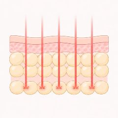 850nm near-infrared reaching deeper skin layers
